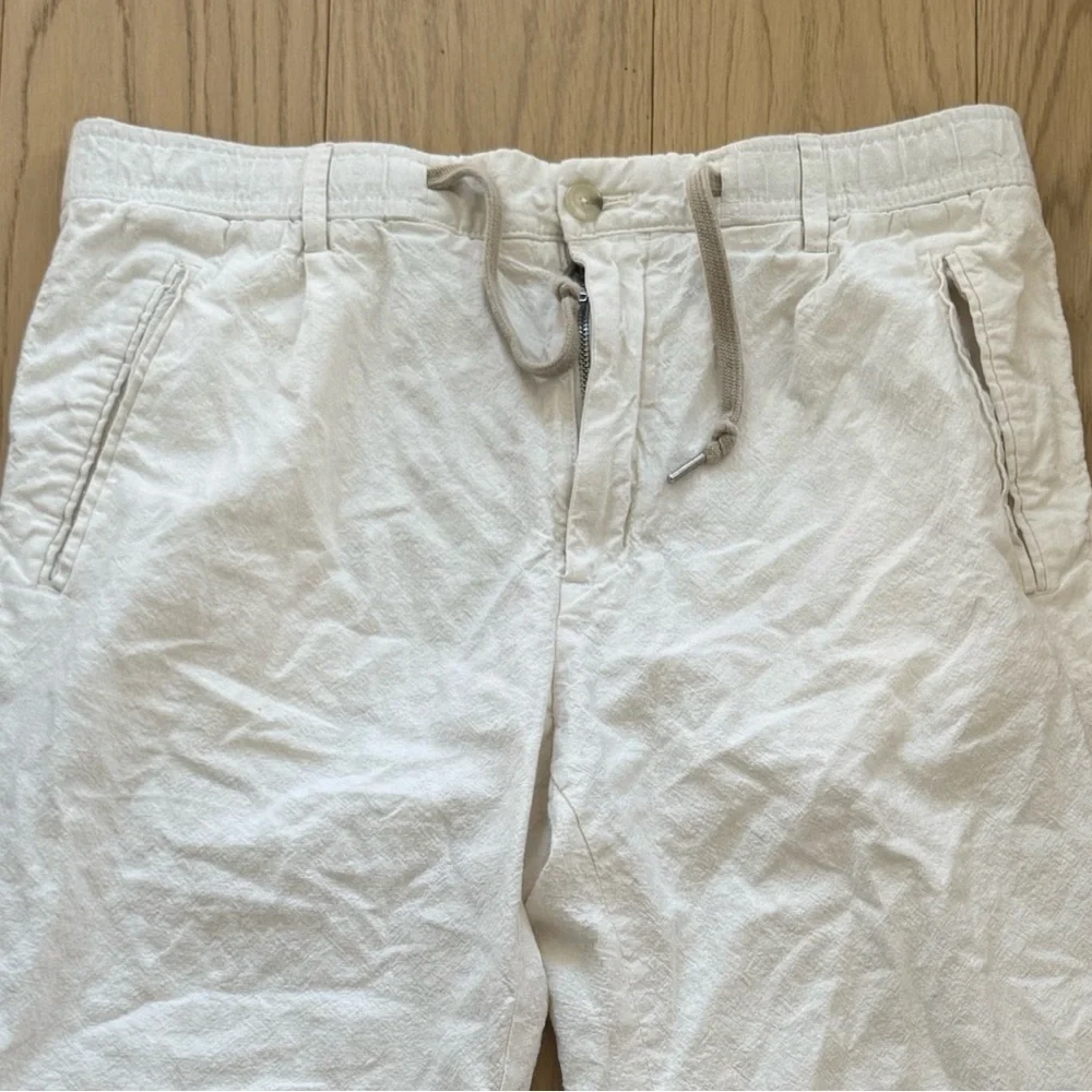MNG Man Sustainable Linen-Blend Drawstring Pants Beige Size 34